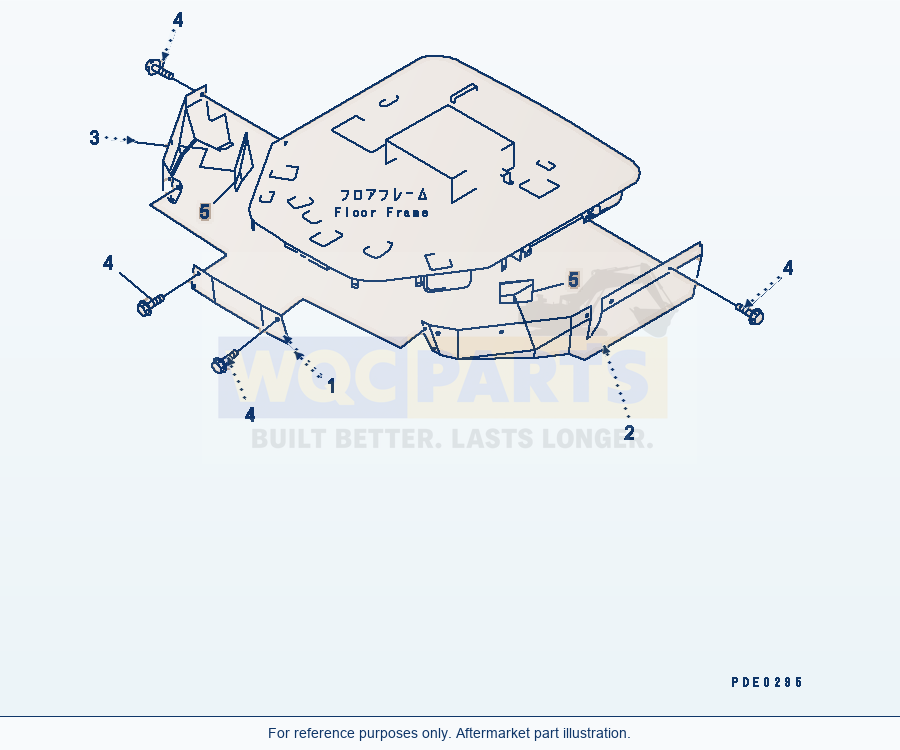 Komatsu WA470-3 Floor Cover (With Cab)(#50001-) parts diagram