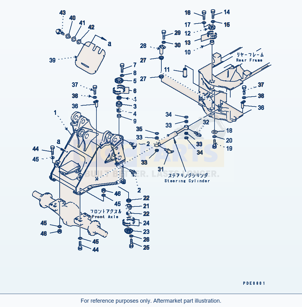Komatsu WA470-3 Front Frame(#50001-) parts diagram