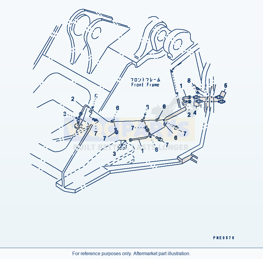 Komatsu WA470-3 Lubricator (Steering Cylinder)(#50001-) parts diagram