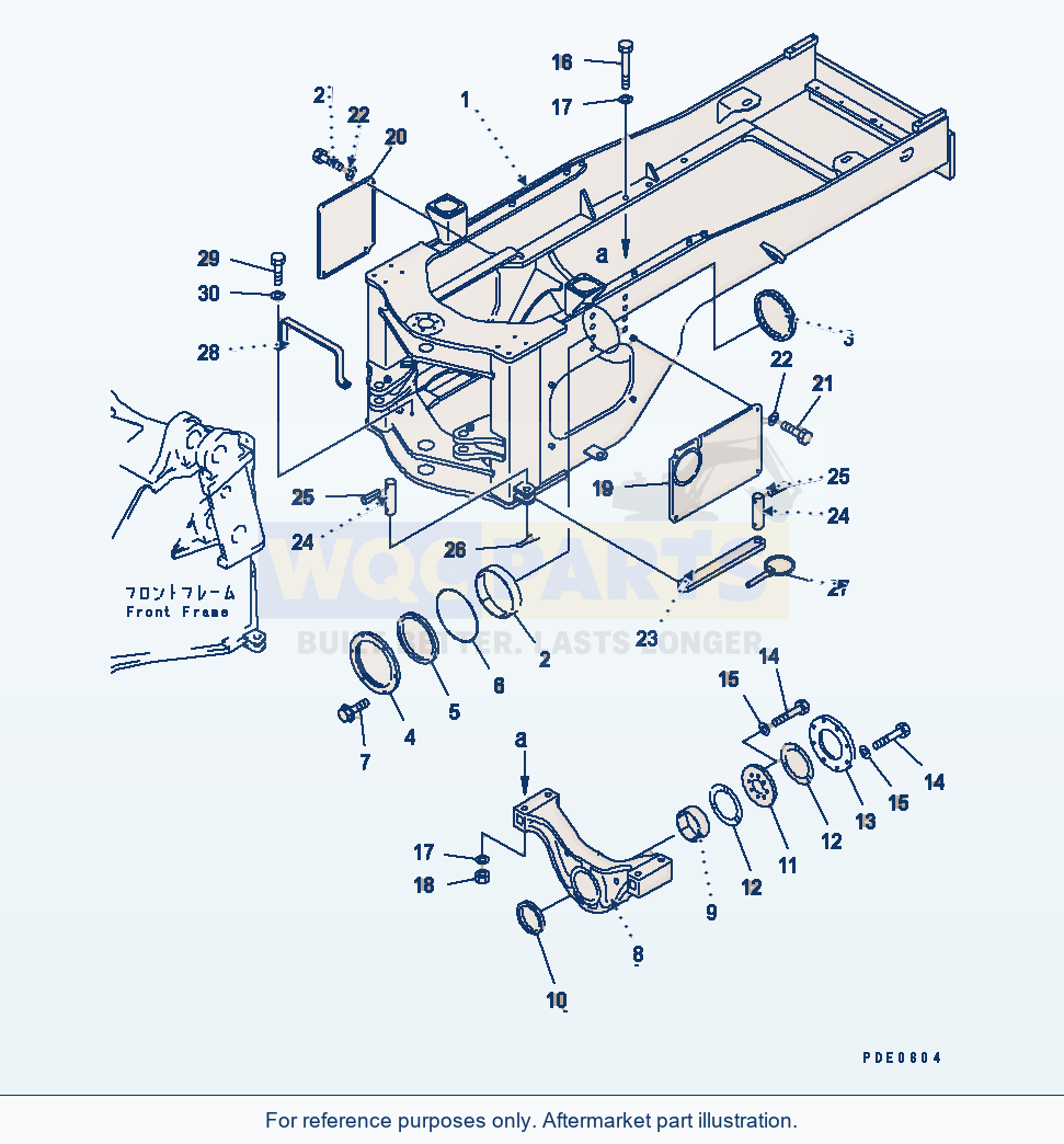 Komatsu WA470-3 Rear Frame (With E.C.S.S.)(#50001-) parts diagram