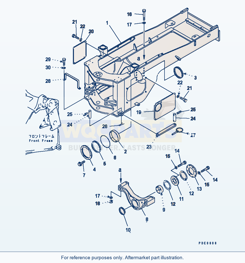 Komatsu WA470-3 Rear Frame (With Rear Full Fender)(#50001-) parts diagram