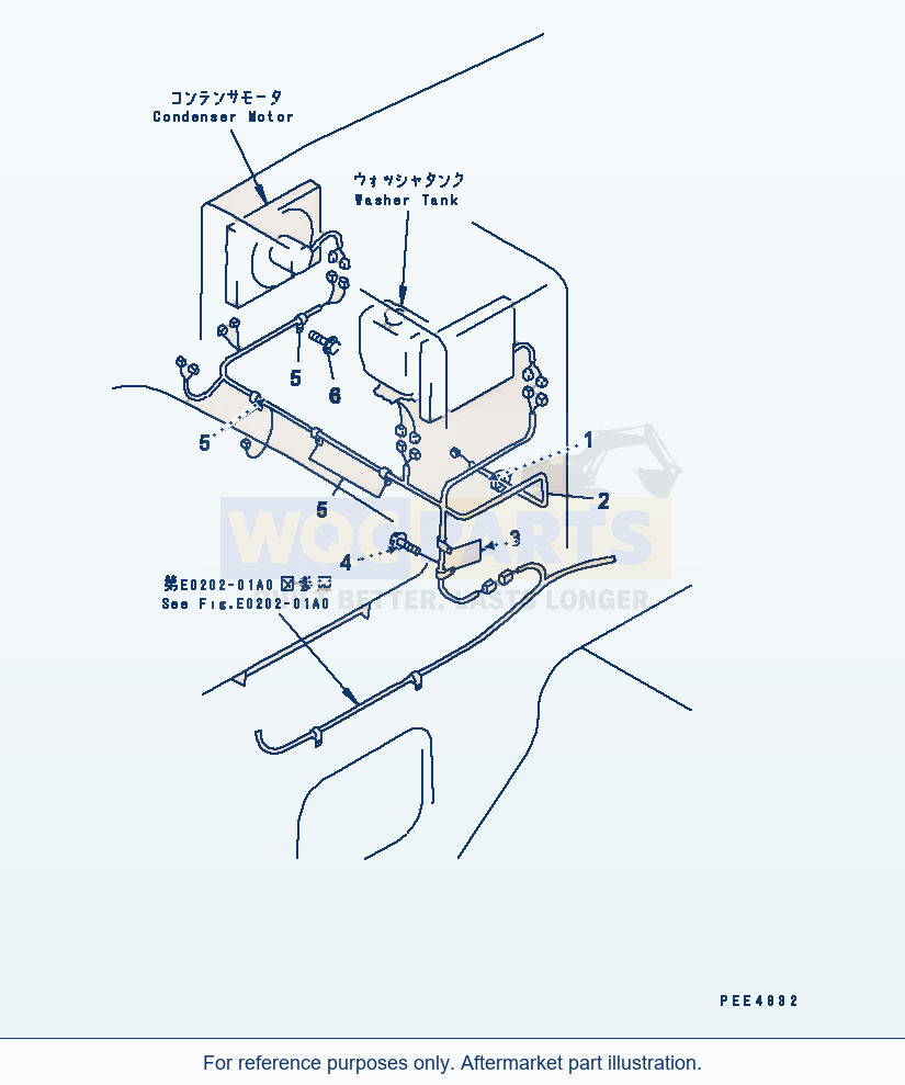 Komatsu WA470-3 Bulkhead (Bulkhead Harness) parts diagram