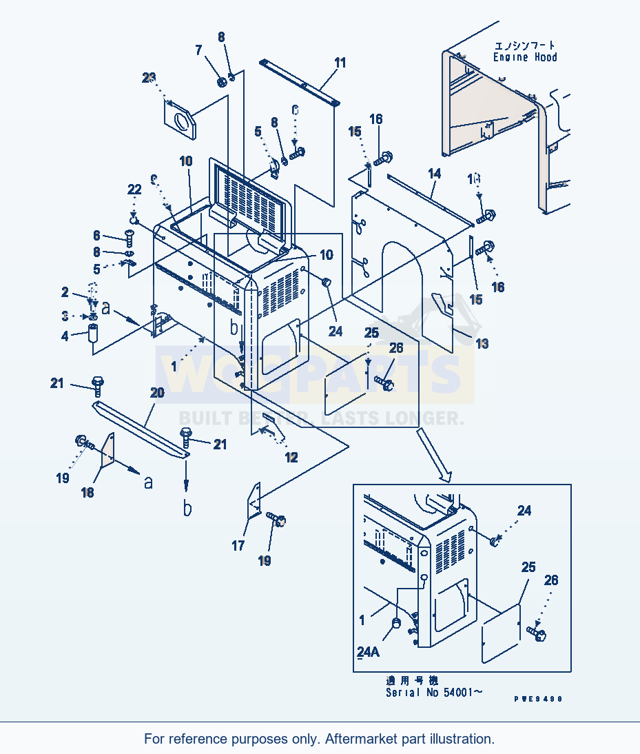 Komatsu WA470-3 Bulkhead (Cold Terrain Spec) parts diagram