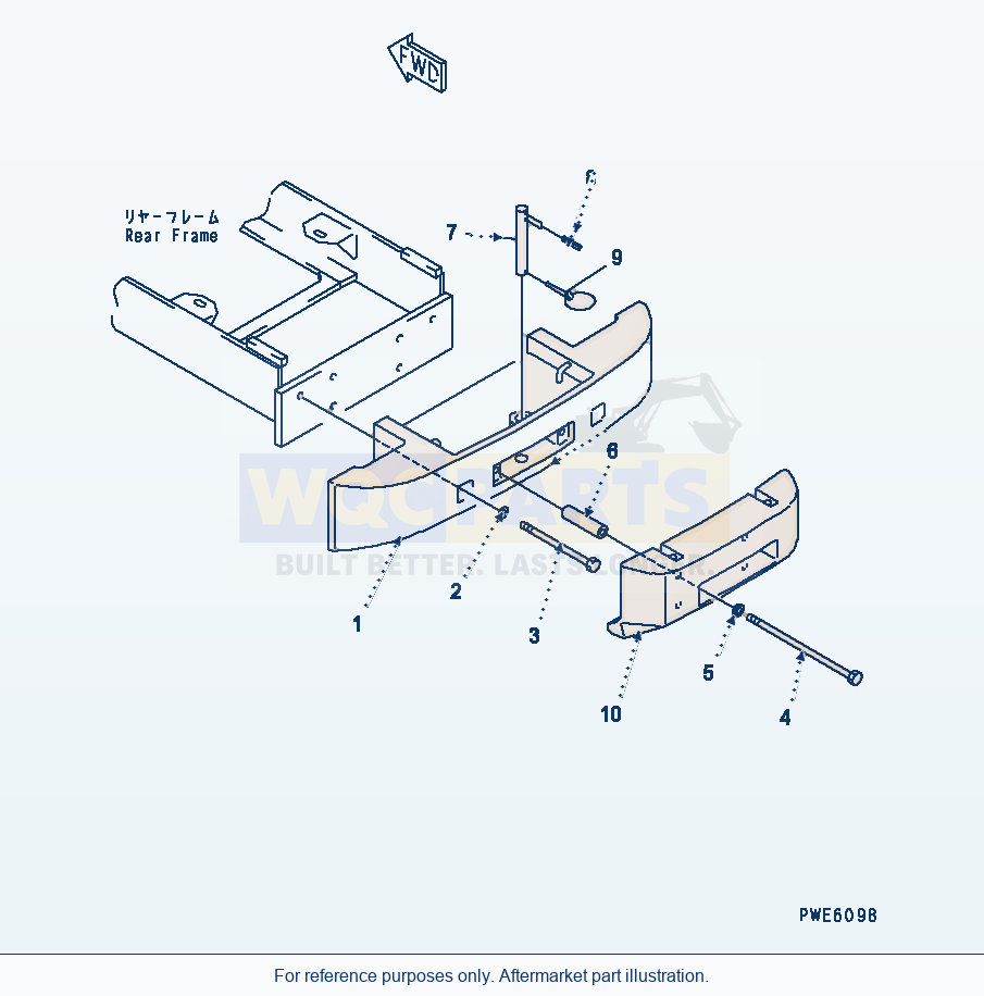 Komatsu WA470-3 Counter Weight (With Additional Counter Weight) parts diagram