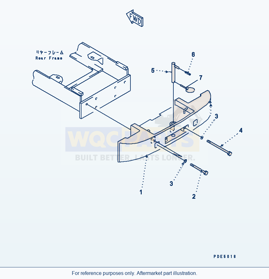 Komatsu WA470-3 Counter Weight parts diagram