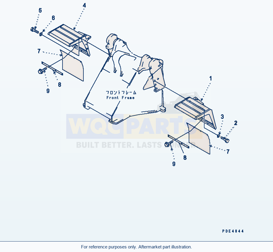 Komatsu WA470-3 Front Fender parts diagram