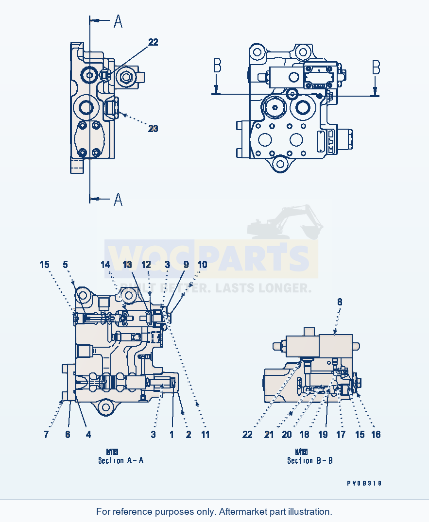 Komatsu WA470-3 E.C.S.S. Valae(#54101-54176) parts diagram