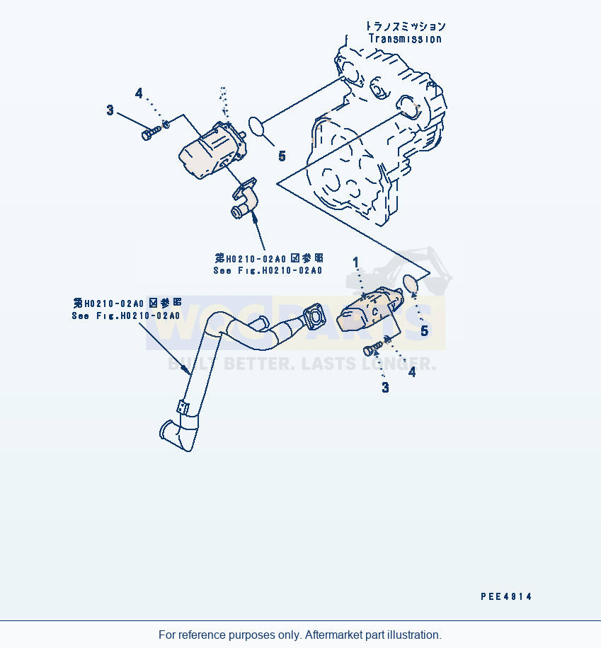 Komatsu WA470-3 Hydraulic Pump (Hydraulic Pump Mounting) parts diagram
