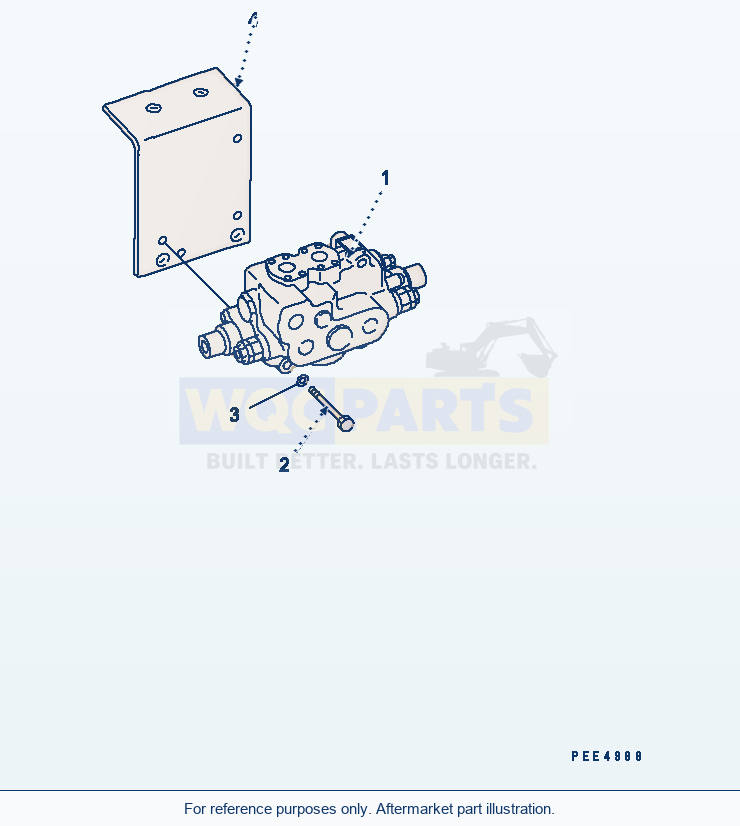 Komatsu WA470-3 Steering Valve (Steering Demand Valve Mounting) parts diagram