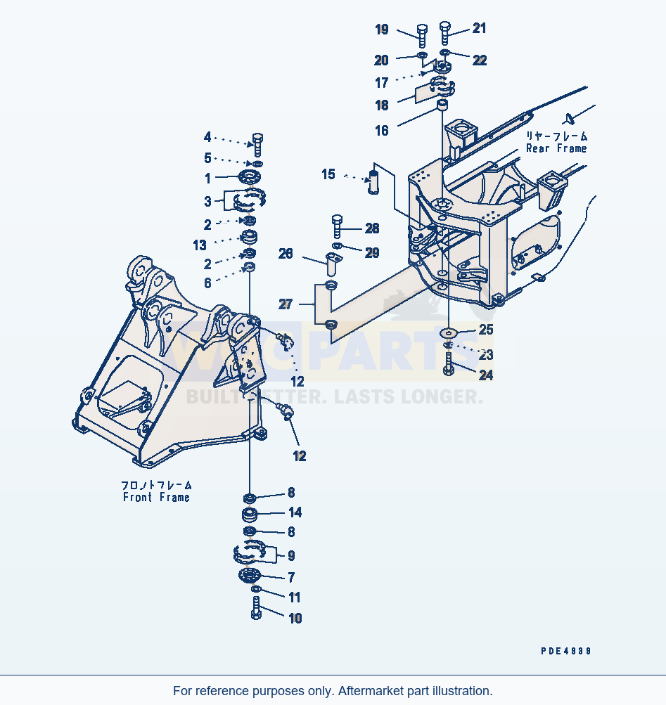 Komatsu WA470-3 Hinge Pin parts diagram