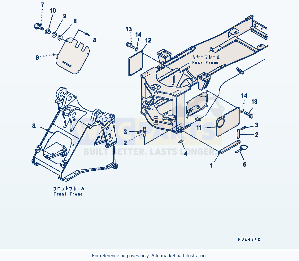 Komatsu WA470-3 Lock And Cover parts diagram