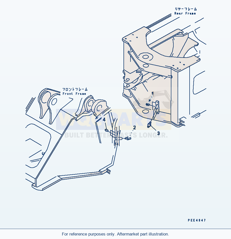 Komatsu WA470-3 Remote Grease (Fitting And Plug) parts diagram