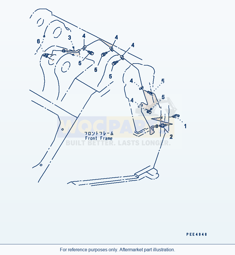 Komatsu WA470-3 Remote Grease (Work Equipment) parts diagram