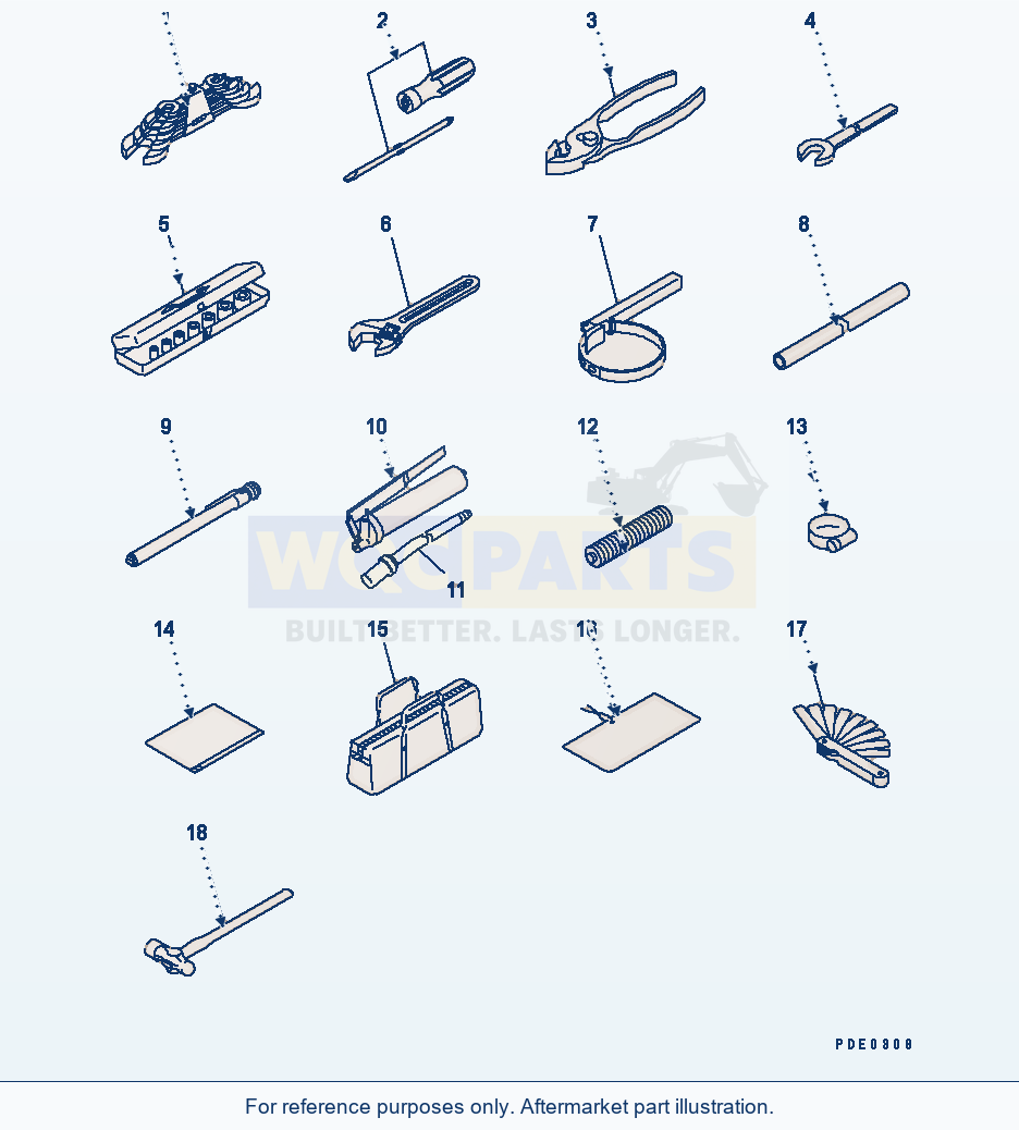 Komatsu WA470-3 Tool(#50001-) parts diagram