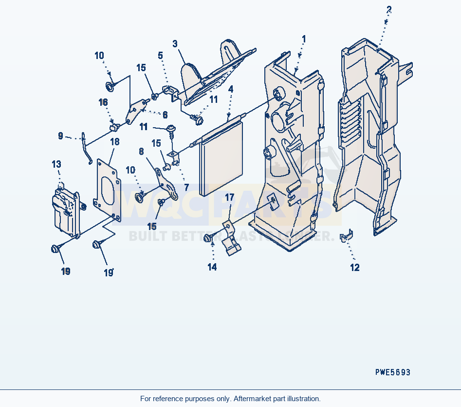 Komatsu WA470-3 Air Conditioner (Air Duct)(#53015-) parts diagram