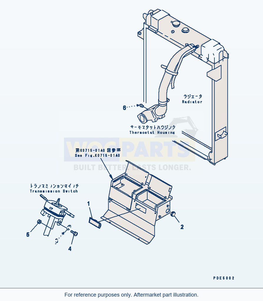 Komatsu WA470-3 Air Conditioner-Less Or Heater-Less parts diagram