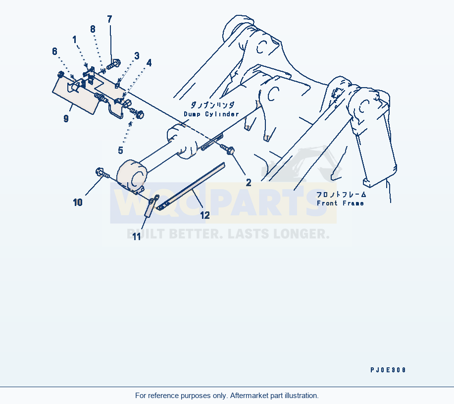 Komatsu WA470-3 Bucket Positioner (For Log Grapple)(#54101-) parts diagram