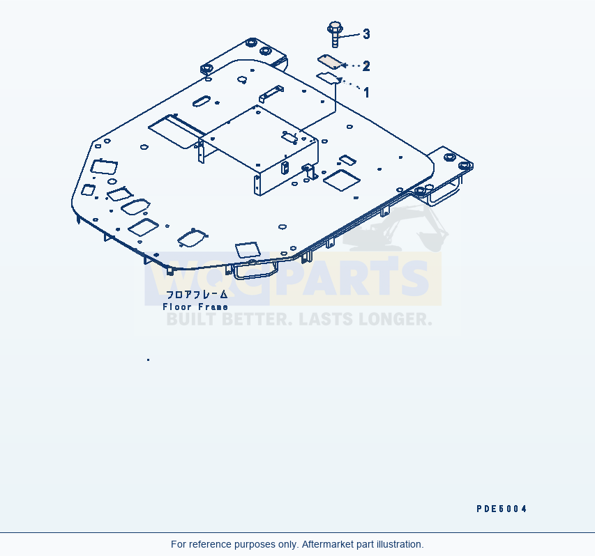 Komatsu WA470-3 Floor (Air Conditioner-Less Kit) parts diagram