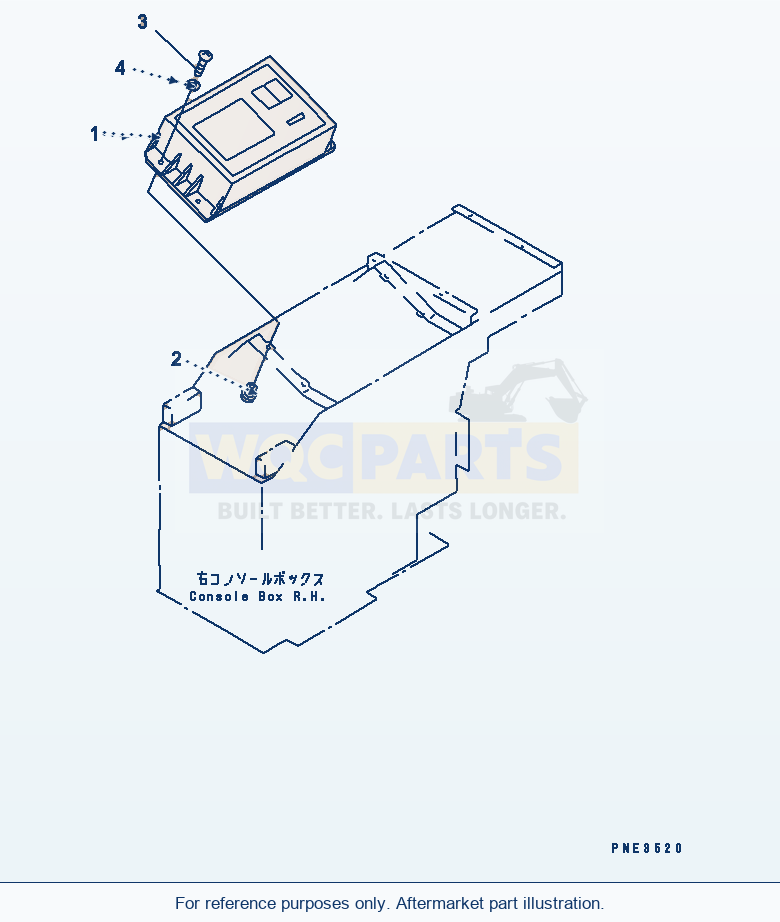 Komatsu WA470-3 Floor Harness (Sub Monitor And Mounting Parts) parts diagram