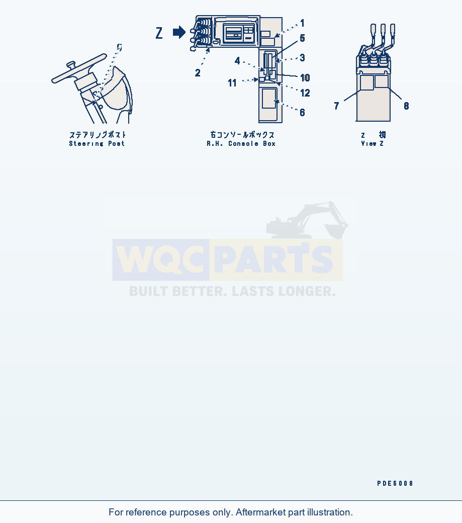 Komatsu WA470-3 Marks And Plates (Cab Inside)(#53001-53999) parts diagram