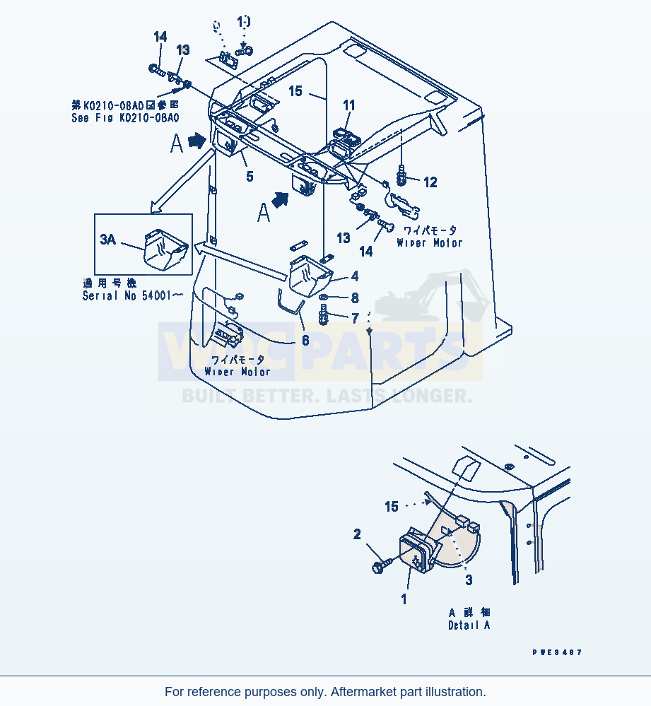 Komatsu WA470-3 Operator'S Cab (Electrical System) parts diagram