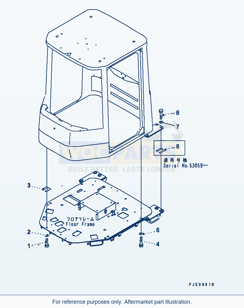 Komatsu WA470-3 Operator'S Cab (Mounting Parts) parts diagram