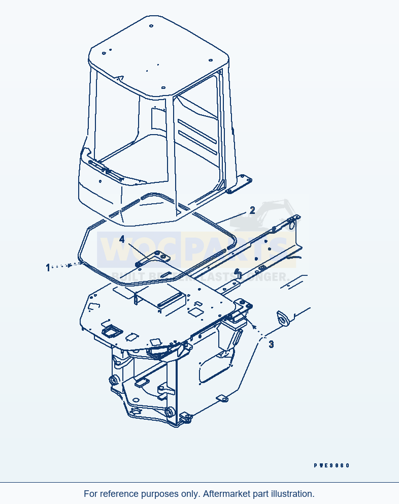 Komatsu WA470-3 Operator'S Cab (Seal) parts diagram