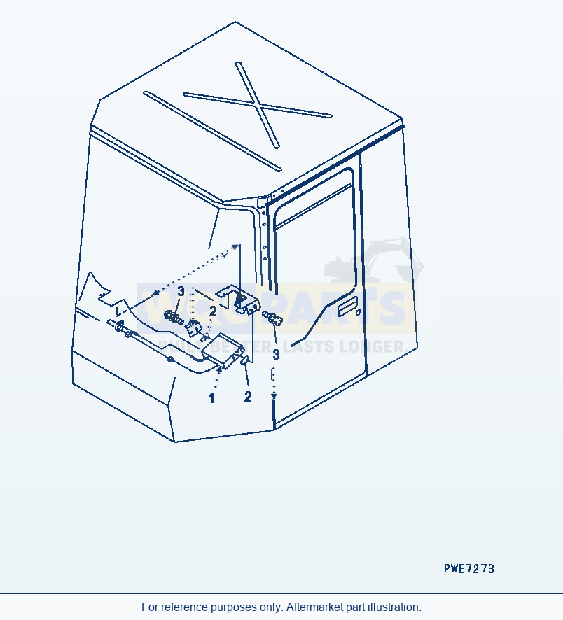 Komatsu WA470-3 Radio, Am/Fm parts diagram