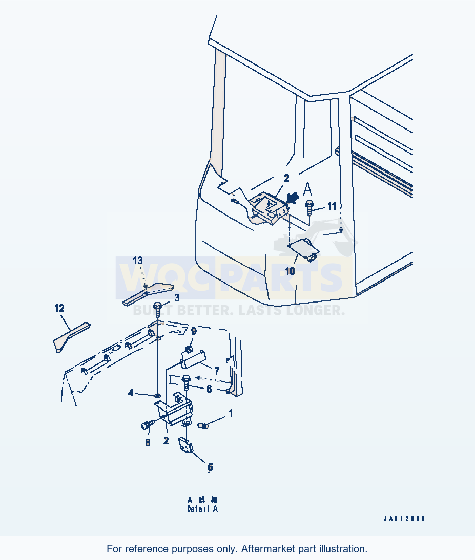 Komatsu WA470-3 Rops Cab (Cigar Lighter And Cover)(#54001-) parts diagram