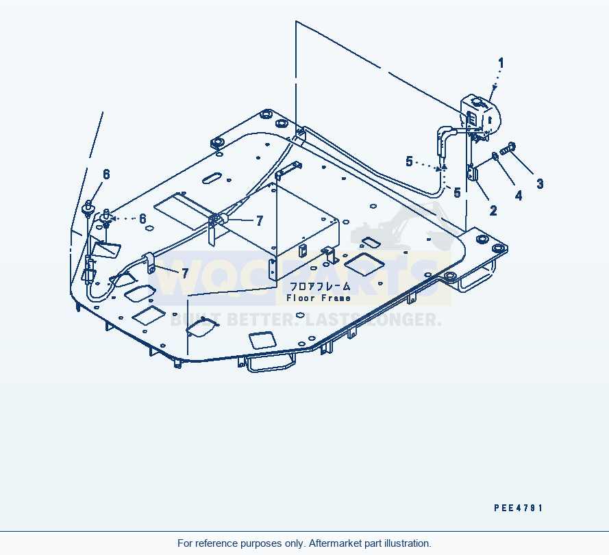 Komatsu WA470-3 Washer Tank parts diagram