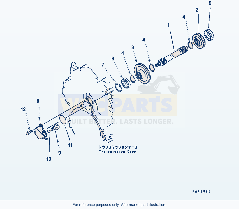 Komatsu WA470-3 Transmission (4Th Shaft And Gear)(#50001-) parts diagram