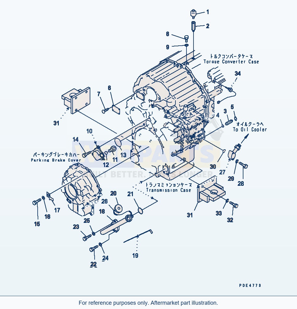 Komatsu WA470-3 Transmission (Accessory) parts diagram