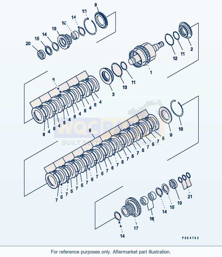 Komatsu WA470-3 Transmission (Forward And 1St Clutch) parts diagram
