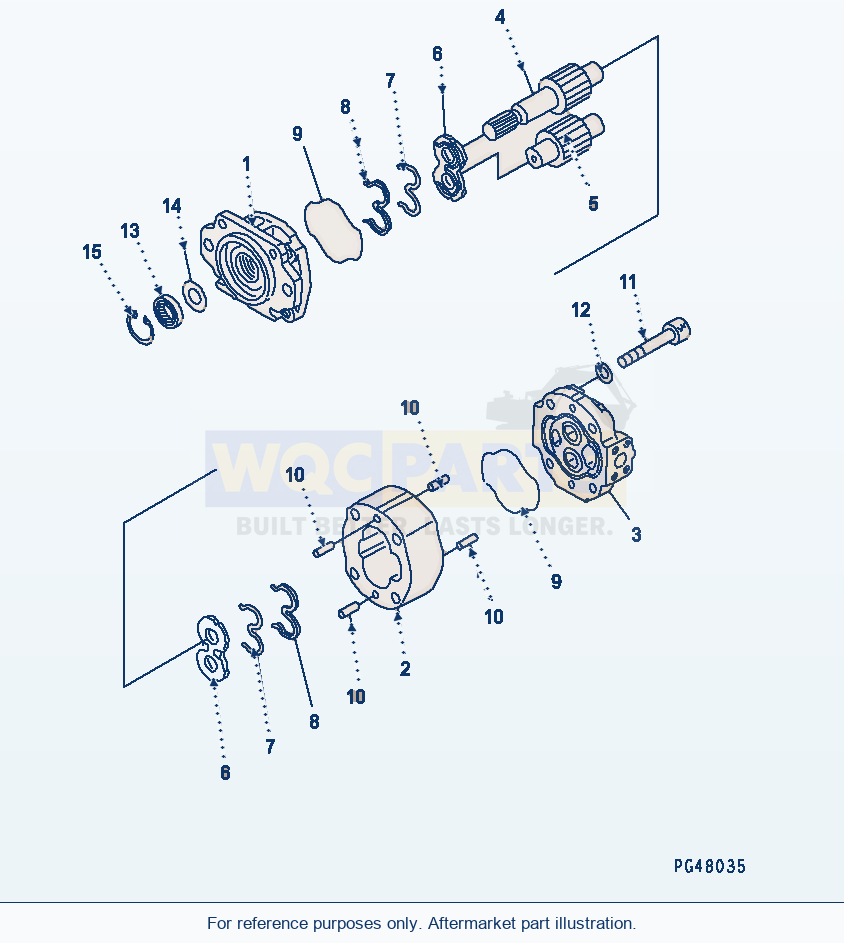 Komatsu WA470-3 Transmission (Hydraulic Pump)(#50001-) parts diagram