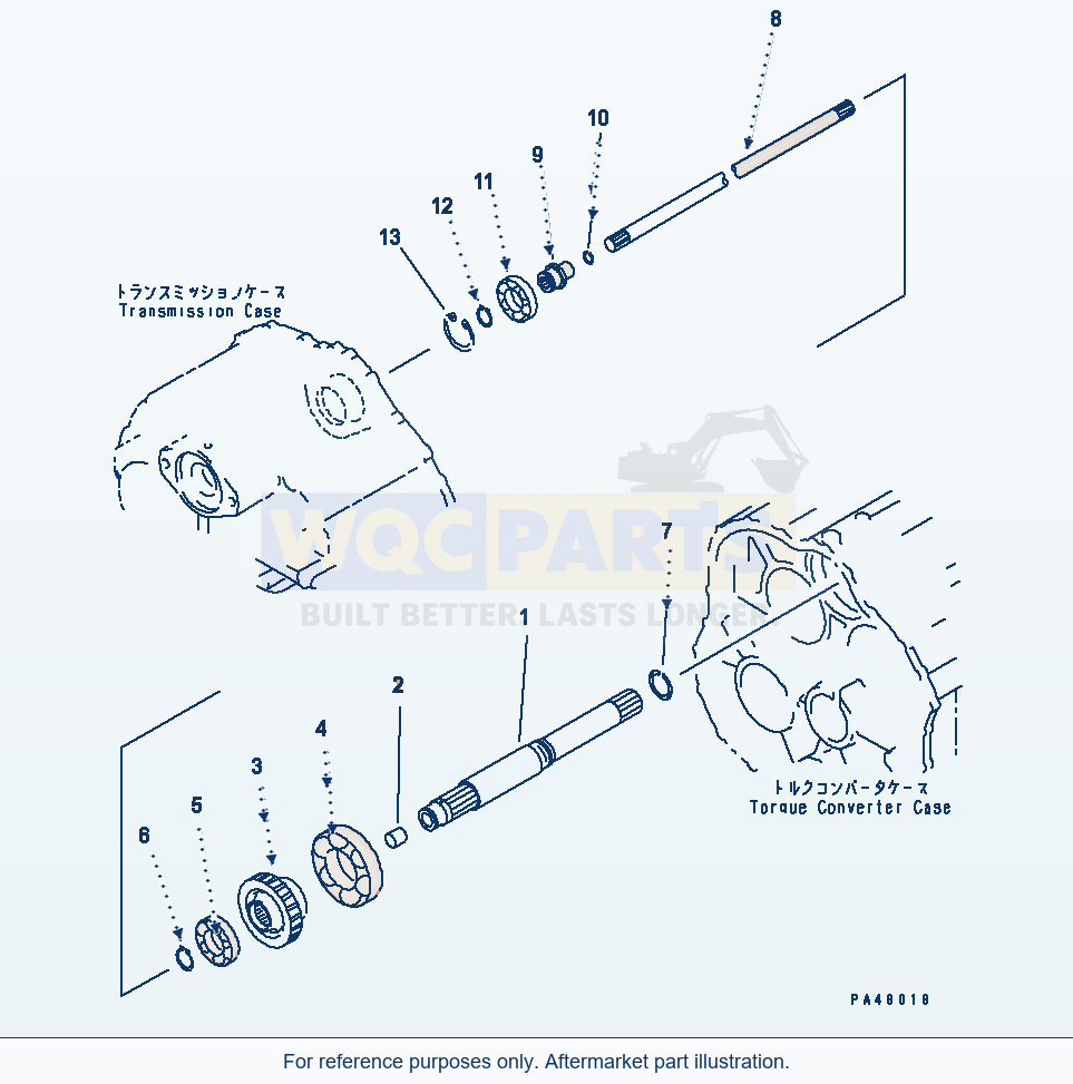 Komatsu WA470-3 Transmission (Input Shaft)(#50001-) parts diagram
