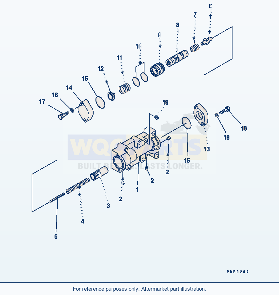 Komatsu WA470-3 Transmission Modulate Valve(#50001-) parts diagram