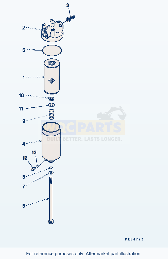 Komatsu WA470-3 Transmission Oil Filter(#53001-54000) parts diagram
