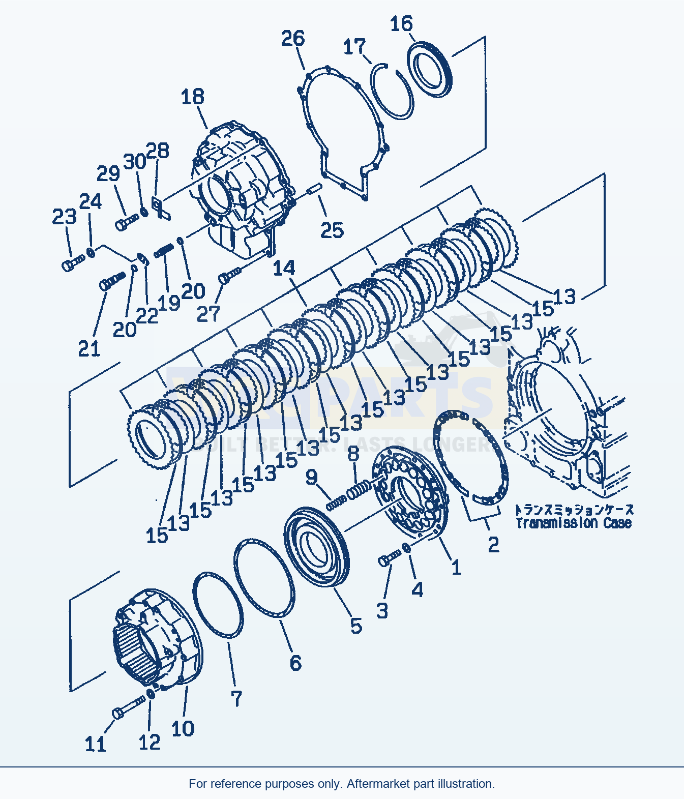 Komatsu WA470-3 Transmission (Parking Brake)(#50001-) parts diagram