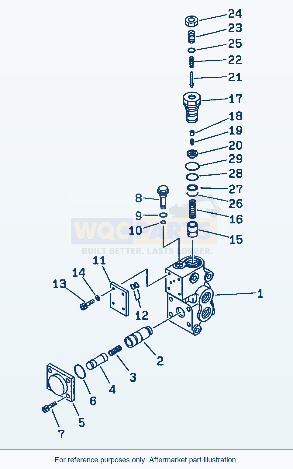 Komatsu WA470-3 Cut-Off Valve(#50001-) parts diagram