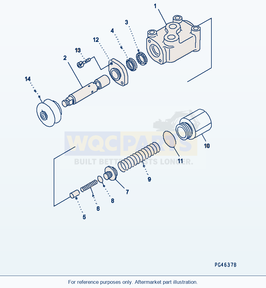 Komatsu WA470-3 Priority Valve(#50001-) parts diagram