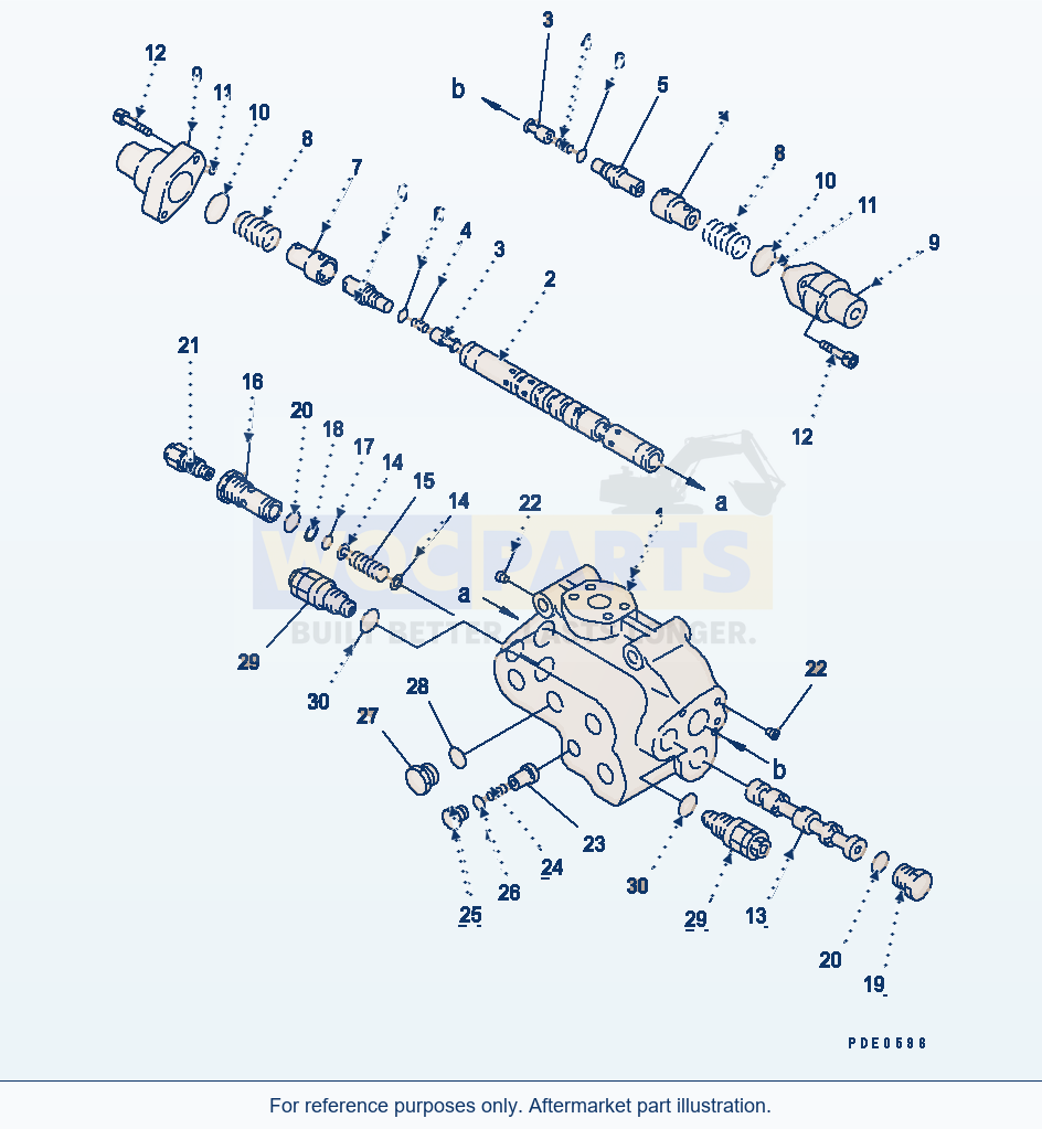 Komatsu WA470-3 Steering Demand Valve(#50001-) parts diagram