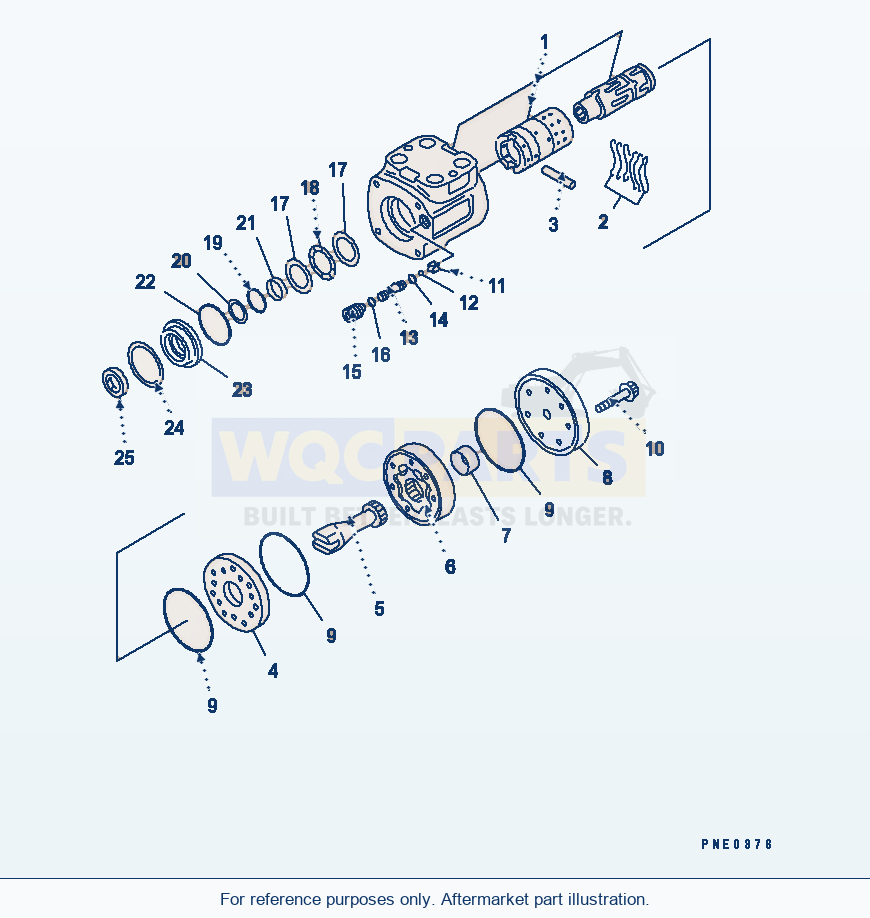 Komatsu WA470-3 Steering Valve(#50001-) parts diagram