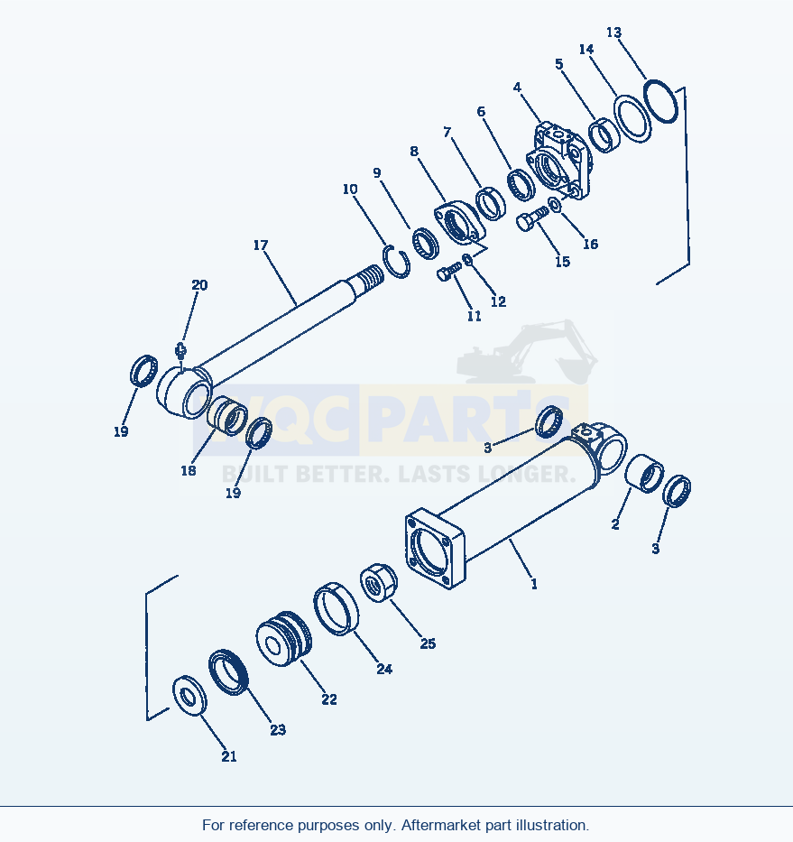 Komatsu WA470-3 Grapple Cylinder(#50001-) parts diagram
