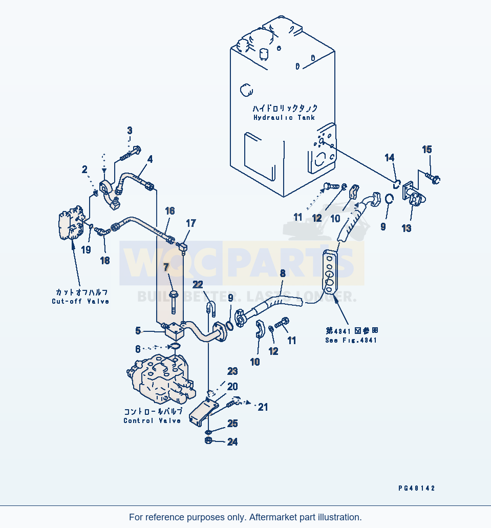 Komatsu WA470-3 Hydraulic Piping (Drain Line)(#50001-) parts diagram