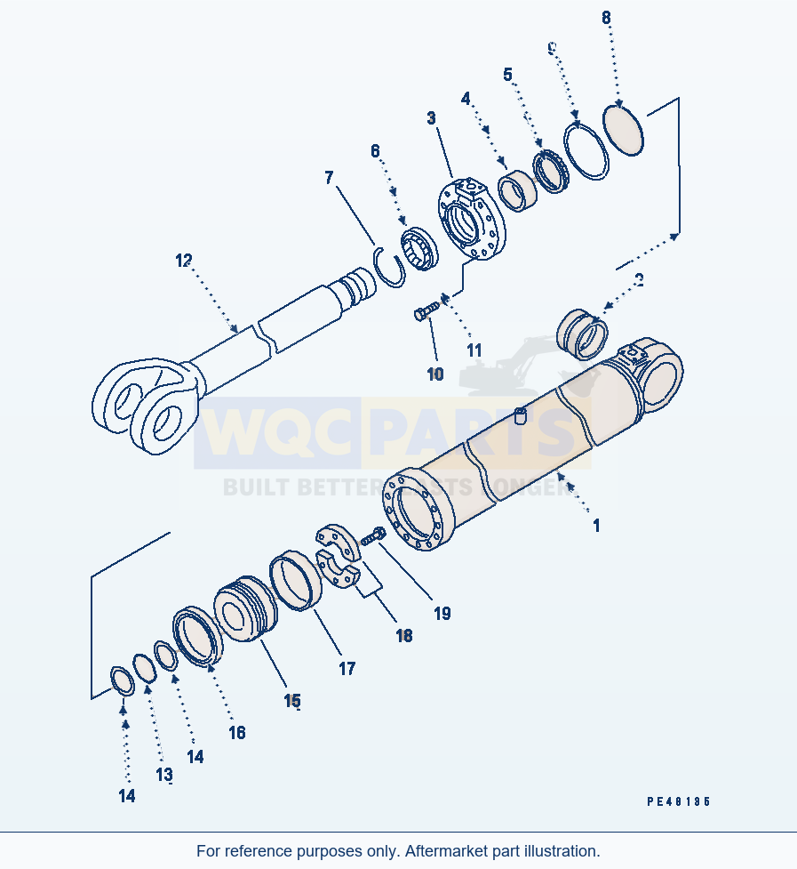 Komatsu WA470-3 Lift Cylinder(#50001-) parts diagram