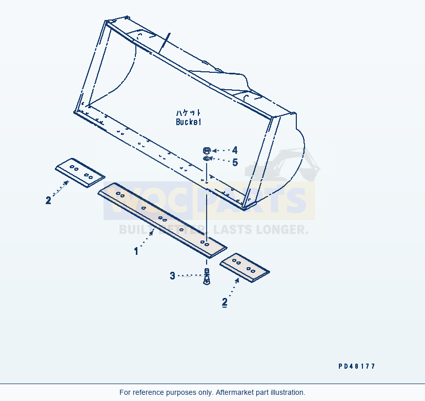 Komatsu WA470-3 Cutting Edge(#50001-) parts diagram
