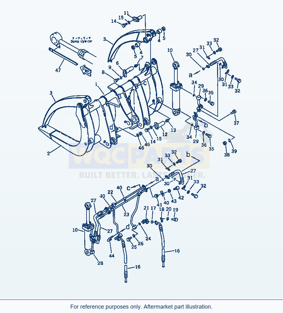 Komatsu WA470-3 Log Grapple(#50001-) parts diagram