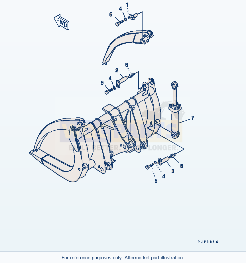 Komatsu WA470-3 Log Grapple (Mounting)(#53001-54100) parts diagram