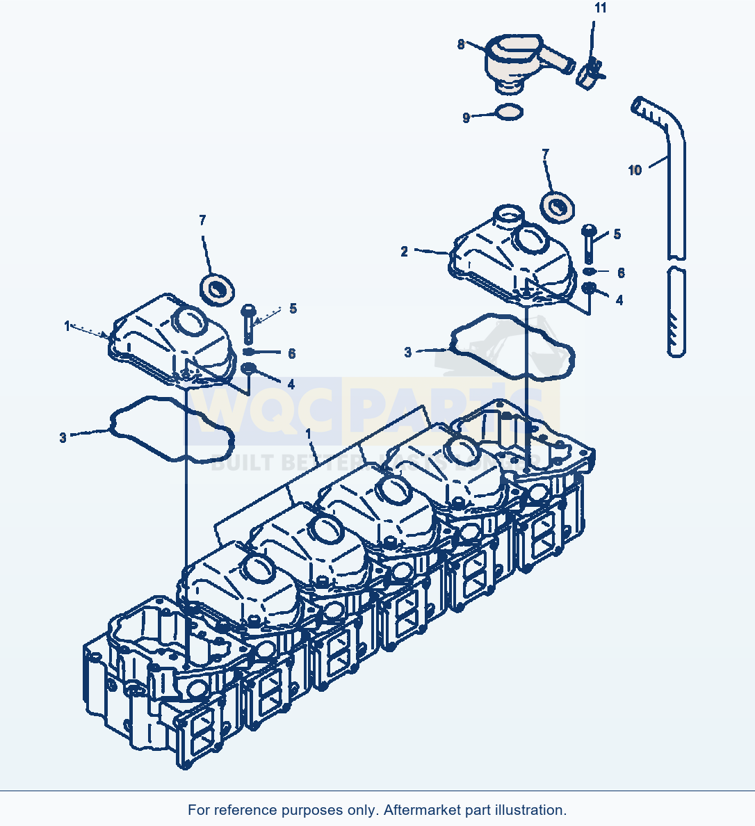 Komatsu WA470-5 Cylinder Head Cover, Attaching Parts (Gj2K2652) parts diagram