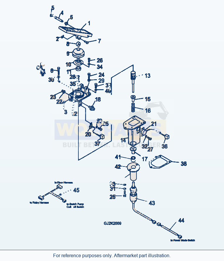 Komatsu WA470-5 Engine Control (Gj2K2669) parts diagram